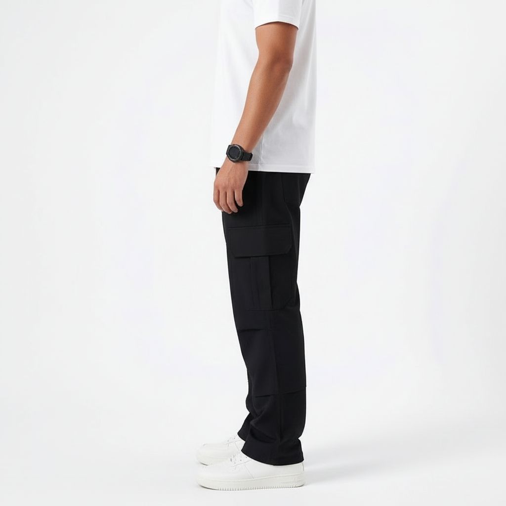 Black Classic Cargo Pants
