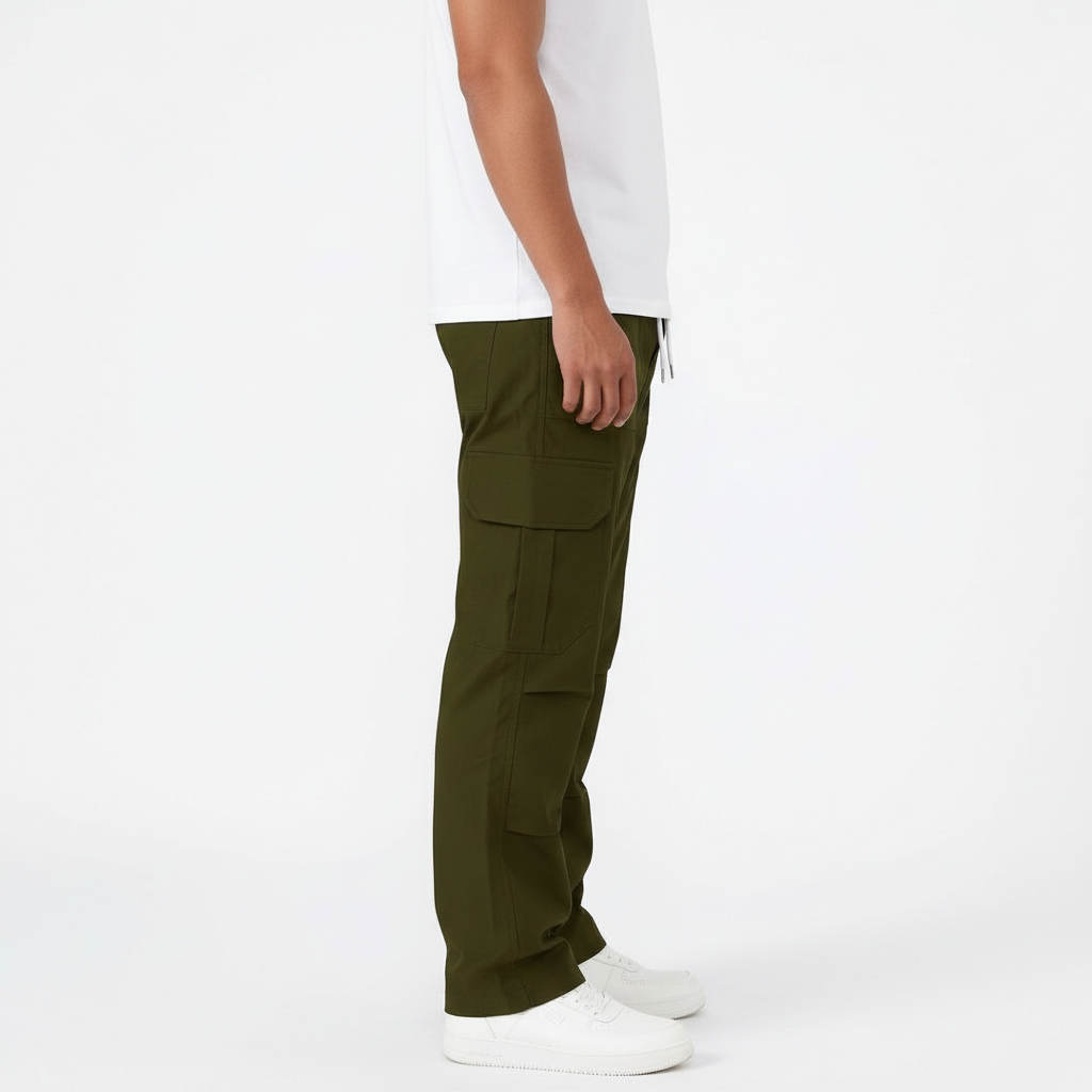 Olive Green Classic Cargo Pants