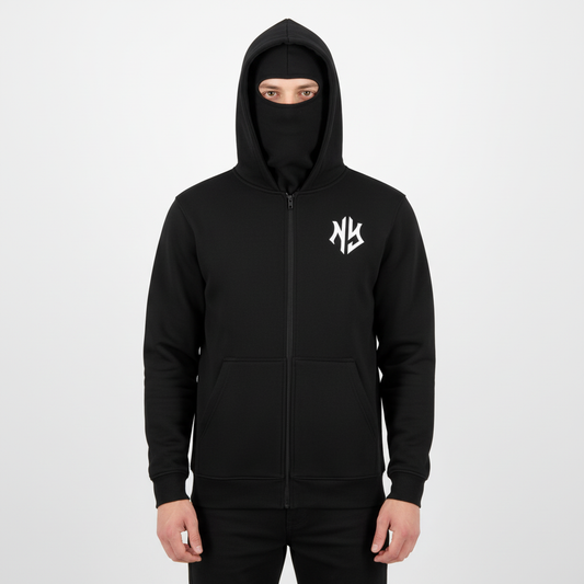 Black NYC Mask Hoodie