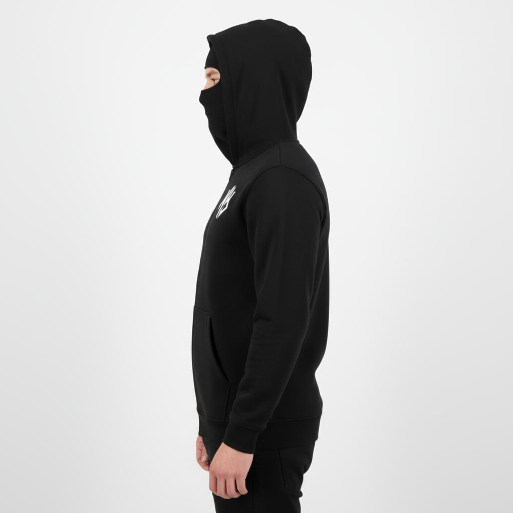Black NYC Mask Hoodie