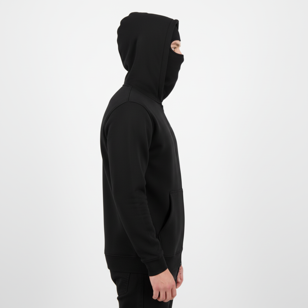 Black NYC Mask Hoodie