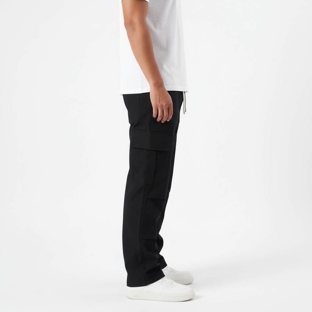 Black Classic Cargo Pants