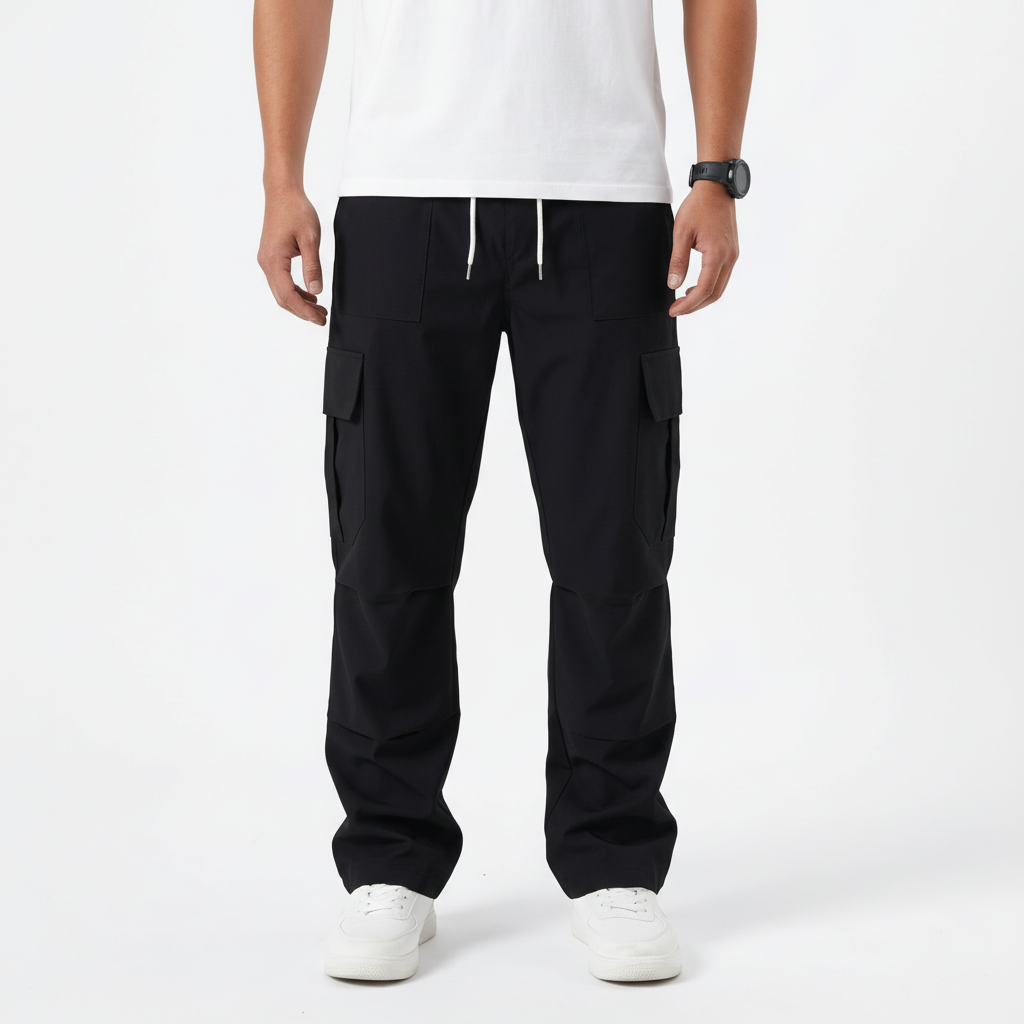 Black Classic Cargo Pants